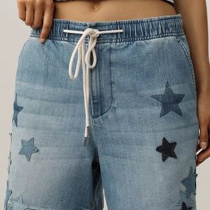 Pilcro Star-Embellished PJ Pull-On Shorts